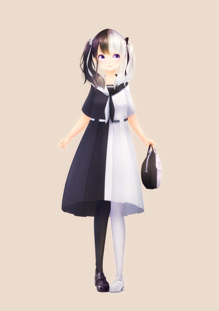 背景しか描けませんを脱却するための練習の一部 白黒セーラーワンピ 池上幸輝 Koki Ikegamiのイラスト