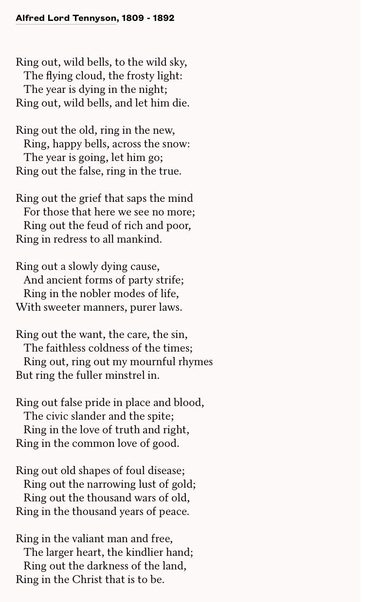 Ring Out, Wild Bells - Alfred, Lord Tennyson Poem - Literature - Typography  Print 2 - Black Bath Towel by Studio Grafiikka - Studio Grafiikka - Artist  Website