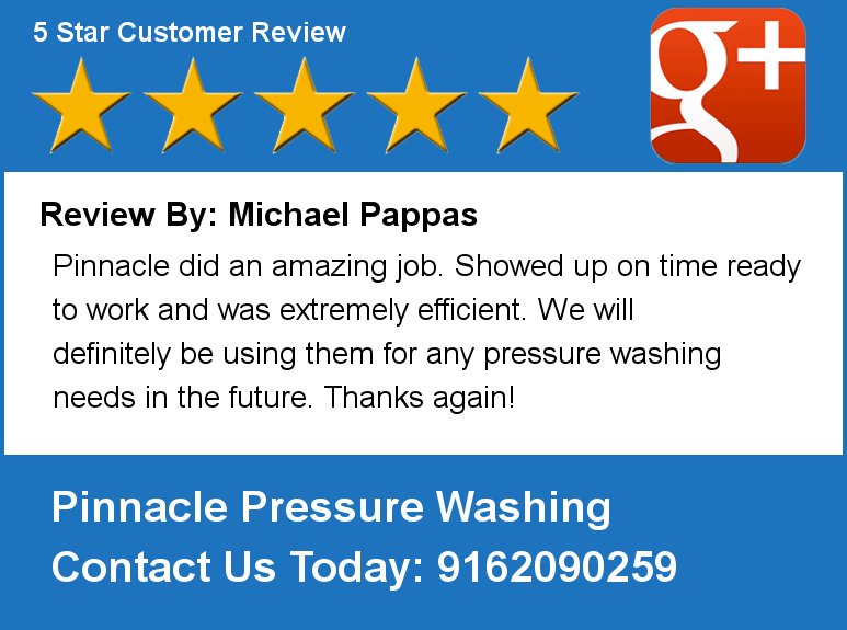 PinnaclePressur's tweet photo. Review By: Michael Pappas Pinnacle did an amazing job. Showed up on time ready to work and was extremely  efficient. https://t.co/IPM7bTXNax