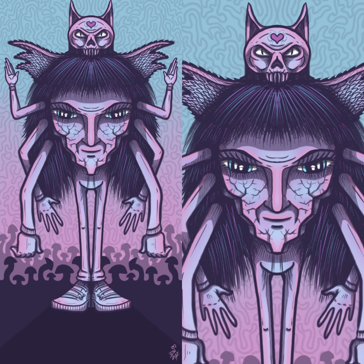 nikolas83gianni's tweet photo. #art #artist #ilustrator #ilustration #digitalartist #digitalart #designer #cat #wings #heart #witch #mushrooms #skull #sixhands #blue #pink #nikolass #nikolass83 #nikolass83gianni #deviantart #penup #galaxynote8 #note8art #note8 #spen #autodesksketchbook #samsungsrbija #srbija https://t.co/NJ1B9XY2j3