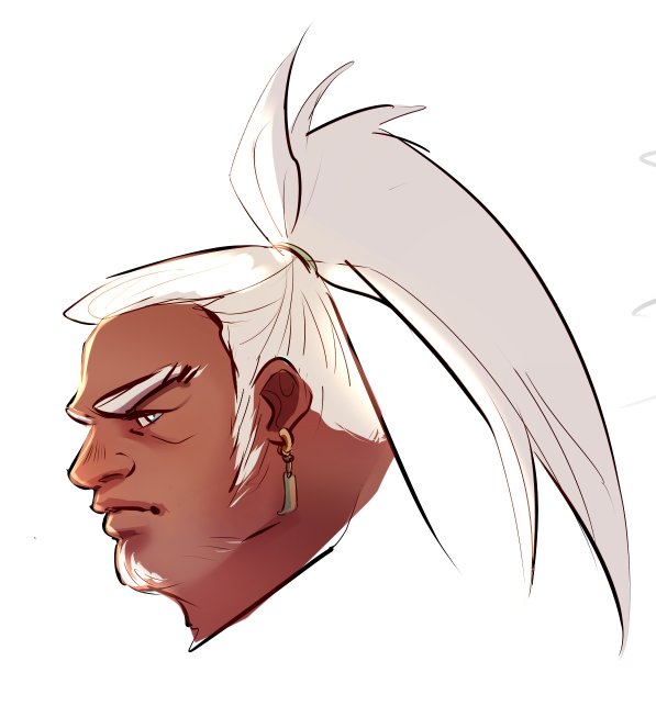 I'm barely alive but I tried to draw hog (based on the māori skin)