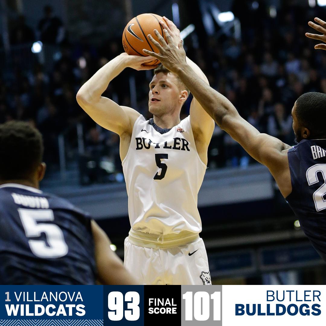 SportsCenter's tweet photo. Down goes No. 1!

The Butler did it. https://t.co/KJbtSMfzYB