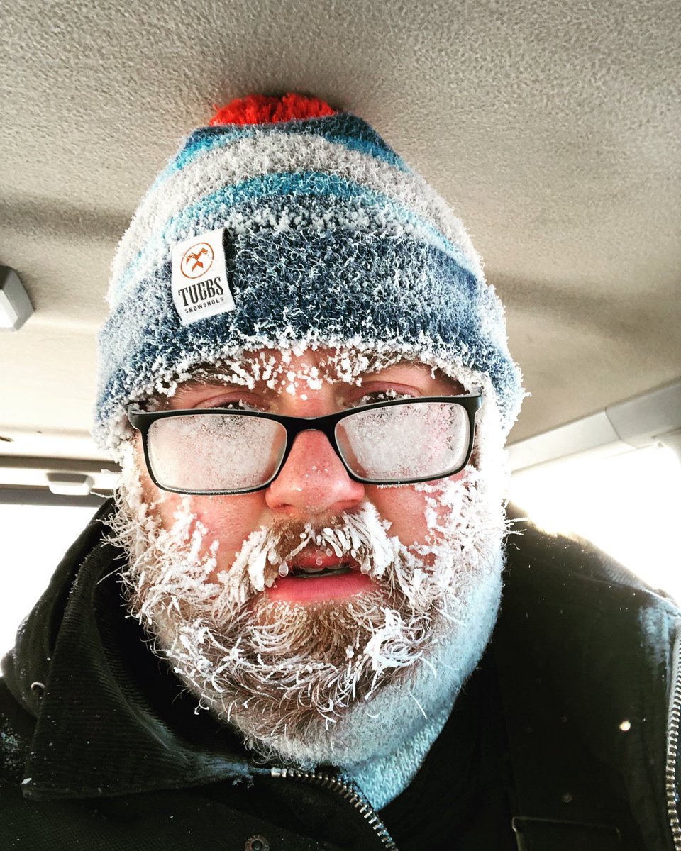 CherylLClayton's tweet photo. My Hubby or the final scene from The Shining...🤔🤔 #saskweather #coldaf #theshining #beardsicles https://t.co/gNr3njsQTg