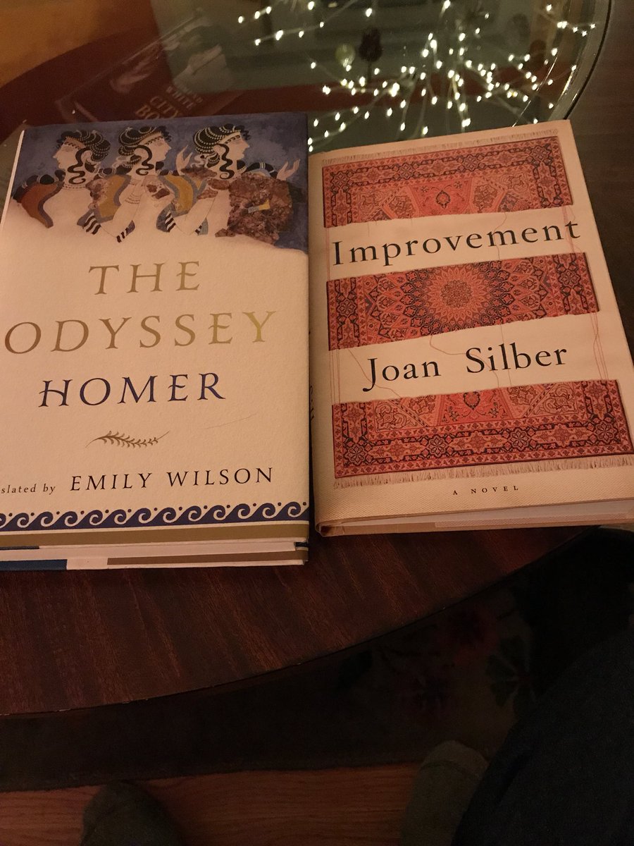 Just finished what’s easily the best, most tender, most readable Odyssey translation ever. Thx @EmilyRCWilson ! Finishing the year out with the new #JoanSilber novel...