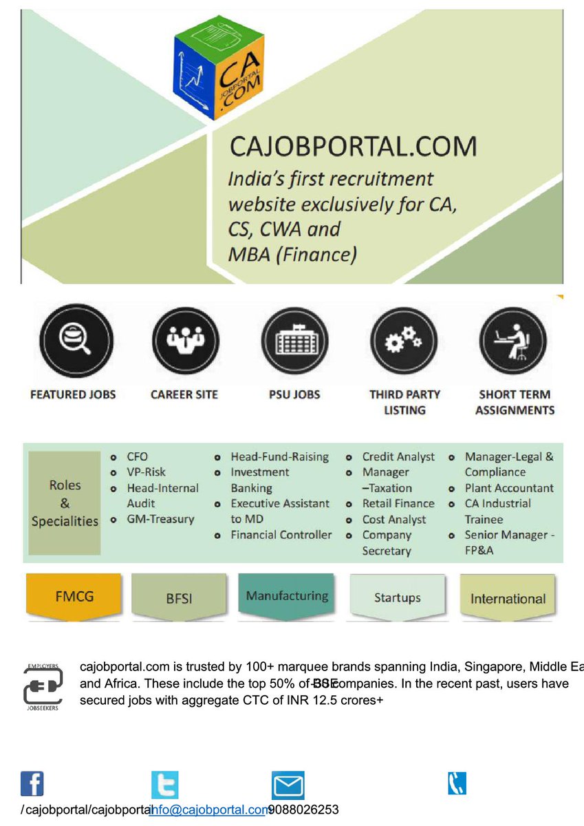 anuragsingal's tweet photo. At #cajobportal; for '18, the aspiration is to charge 18% GST on Resume Writing and Managed Recruitment Services from an increasingly larger pool of clients and indirectly contribute to the nation's GDP and Tax Collections :) https://t.co/ng1C0bmMMe