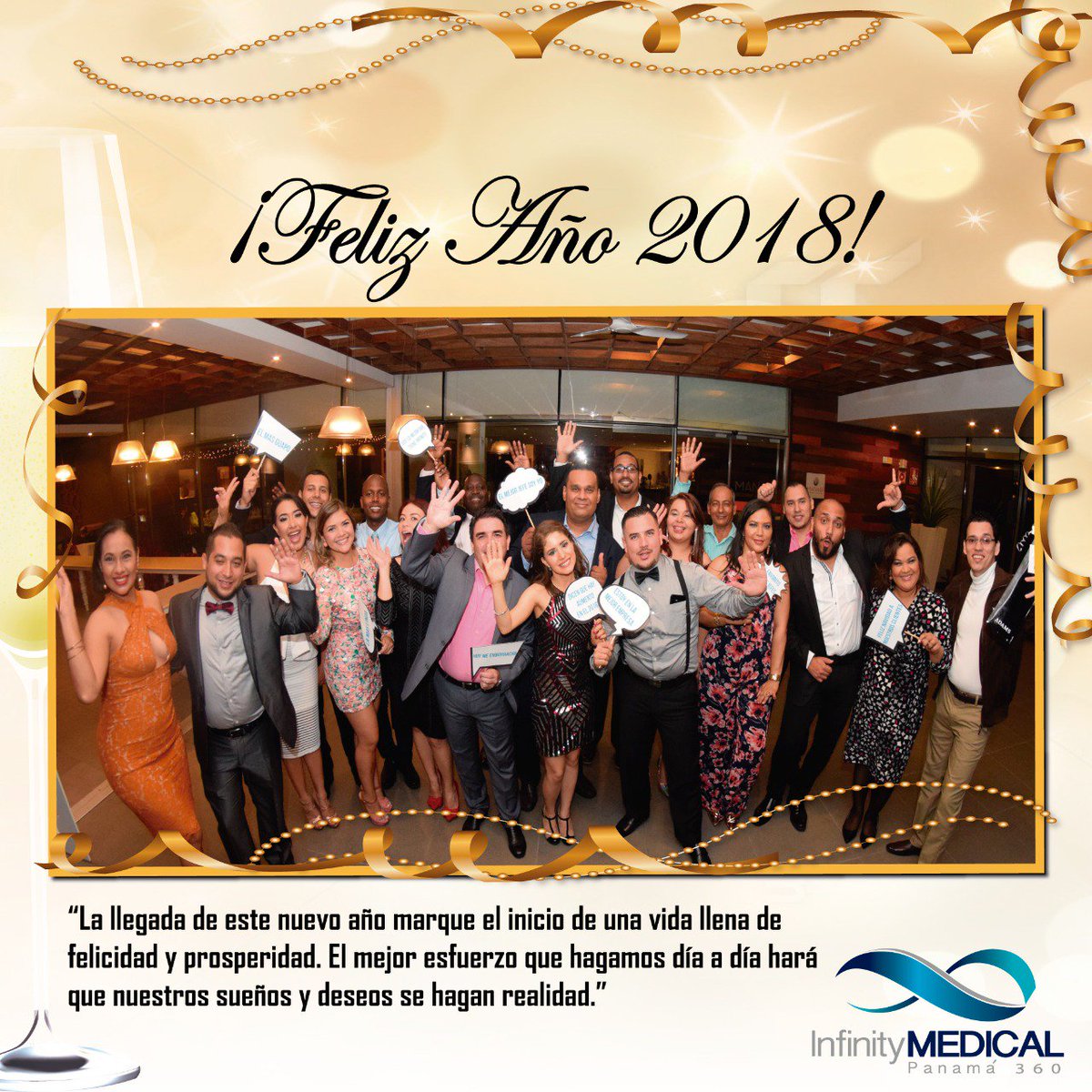 InfinityMedPma's tweet photo. A todos nuestros clientes, amigos, seguidores, compañeros y familia les deseamos un
¡PRÓSPERO AÑO NUEVO 2018!
#teamimp #Infinitymedicalpanama #nuevoaño #medicospanama #medicinapanama #salud #añonuevoimp #Panamá #imppty #pty #compartir #felizaño #2018 #añonuevo https://t.co/ulD7zxuAxM