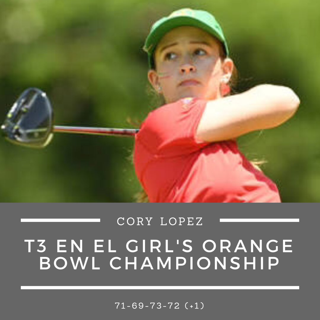 Mex_Golf's tweet photo. @cory_lpz acaba en la tercera posicion en el #orangebowlchampionship 👏⛳️ Muchas felicidades Cory!! #somosmexgolf #orgullomexicano https://t.co/QEshcd8HH0