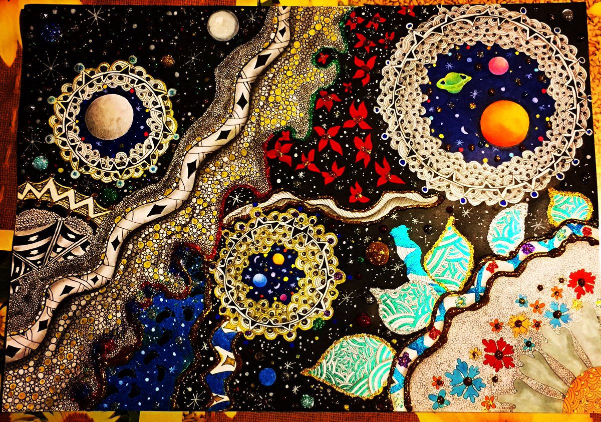 ElCreeco's tweet photo. #art #artist #artwork #fivetotwelve #fünfvorzwölf #watch #drawing #mandalaart #zentangle #zentangleart ##mandala #moon #planet #space #time #fineart #wip #hourglass https://t.co/KNHKv9wU51