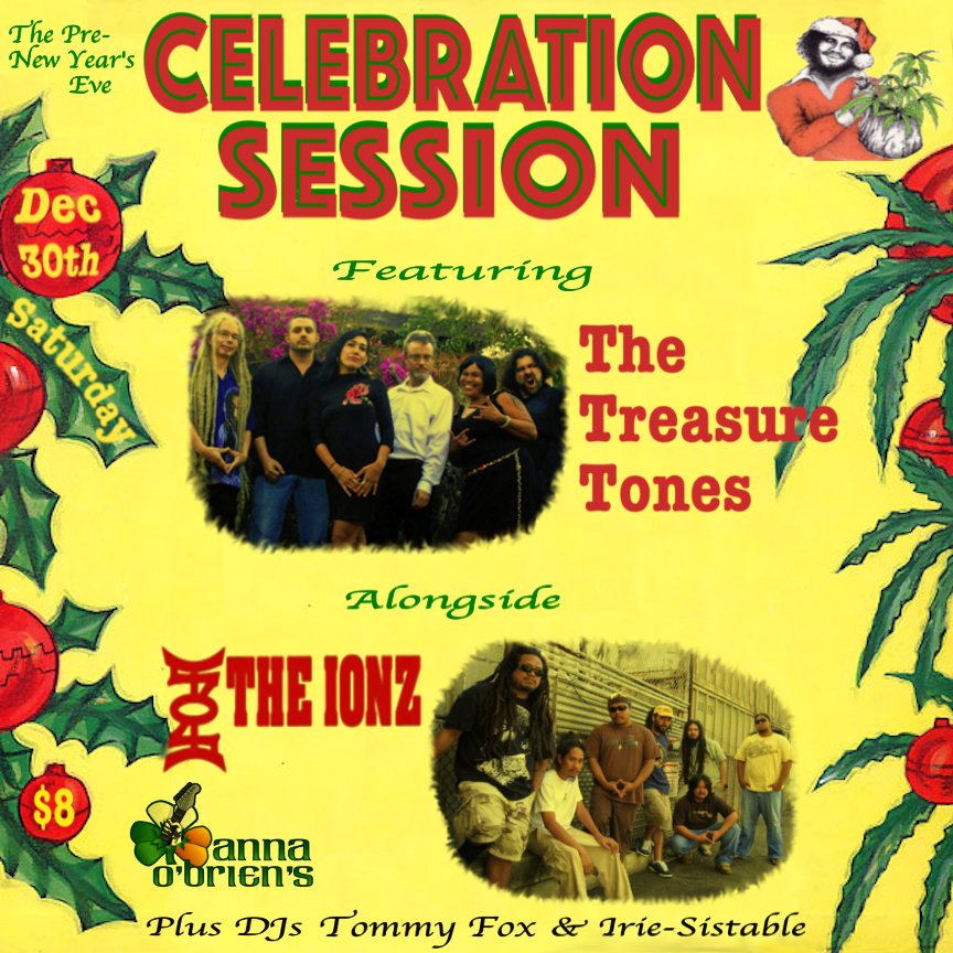 RudieHiFi's tweet photo. It's the Pre-New Years Eve Celebration Session tonight! 
The Treasure Tones, Ionz, DJ Irie-Sistable and yours truly perform at Anna's. Music starts 9pm. https://t.co/0YFBZOrbiP