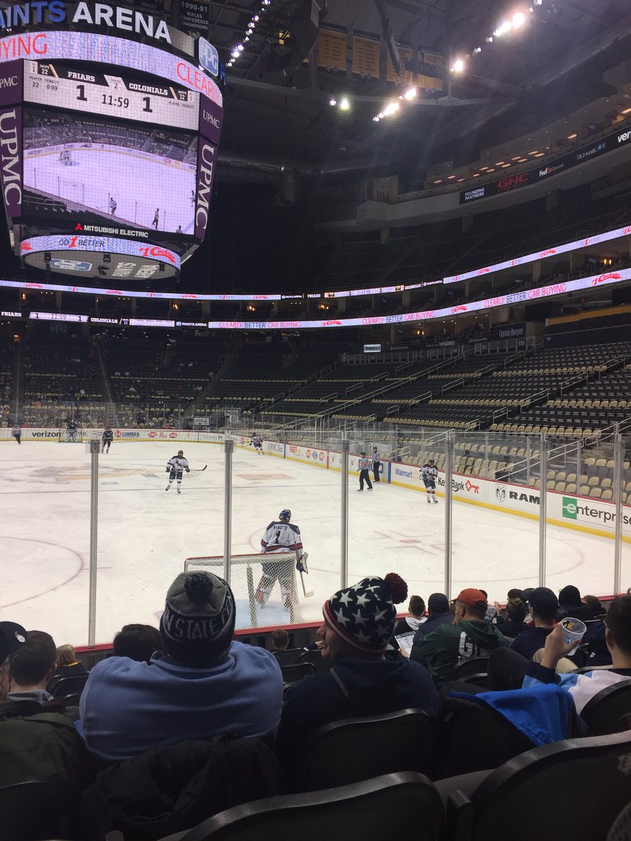 Wierdo11's tweet photo. Dear @RMUMHockey @penguins @3RiversClassic please do better to get fans here...this is pitiful. Step 1 lower prices
Step 2 get some big name team
Step 3 give youth hockey teams free or dirt cheap tixs
Step 4 promote it
Stop putting interns in charge of it #ThreeRiversClassic https://t.co/mwRDxnOS5R