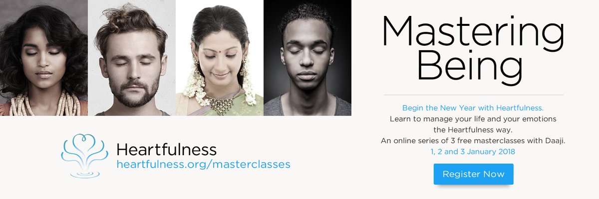 kamleshdaaji's tweet photo. When perceived clearly in the stillness of the mind, the heart can advise on a suitable gift; a gift that is biased towards what is good for you as well as others. One such gift is to welcome 2018 with Masterclasses. https://t.co/eNvrRDStrA https://t.co/fXTgFiHsIK