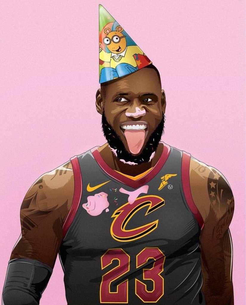 Happy Birthday to LeBron James who turns 33 years old today    by cmineses_designs 