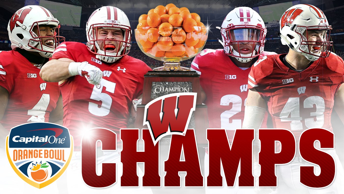 Wisconsin Football on Twitter "ORANGE BOWL CHAMPS! 🍊 OnWisconsin Badgers…