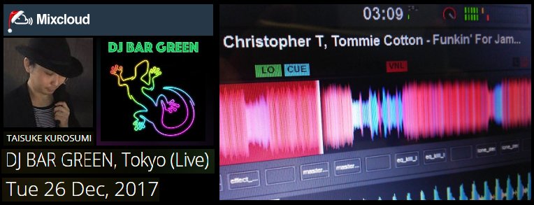 TAISUKE KUROSUMI North Tokyo, Japan - 25years of DJing experience in Japan.
I LOVE THIS DJ! ❤️THANK YOU FOR DROPPIN "Christopher T &amp; Tommie Cotton FUNKIN FOR JAMAICA"! Check the LIVE SET at DJ Bar Green mixcloud.com/taisuke_kurosu…