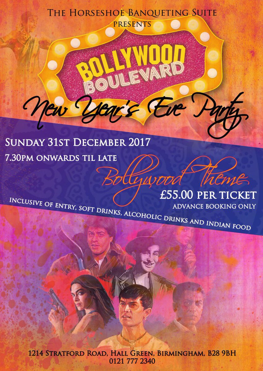New Year’s Eve party at #horseshoebanquetingsuite #hallgreenbirmingham #newyearseve2017 #bollywoodparty  Last few tickets left
