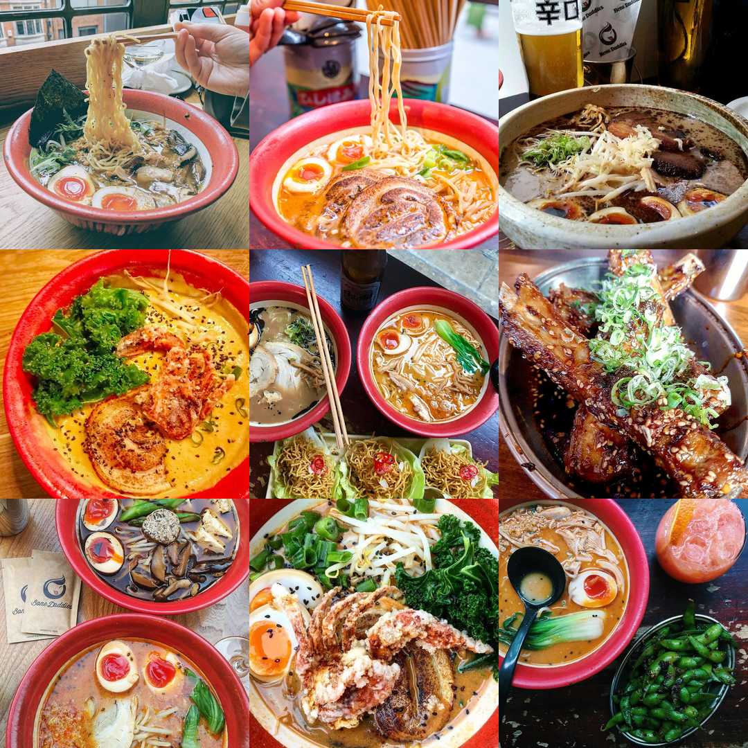 BoneDaddiesLDN's tweet photo. A quick trip down a ramen-filled memory lane. This year saw the opening of our #StChristopherPlace shop, and we can't wait to fling open the doors to our new Nova Victoria digs on 16 January #2017bestnine #bestnine @SCP_London @CreateVictoria #ramen https://t.co/y74ucDxENl