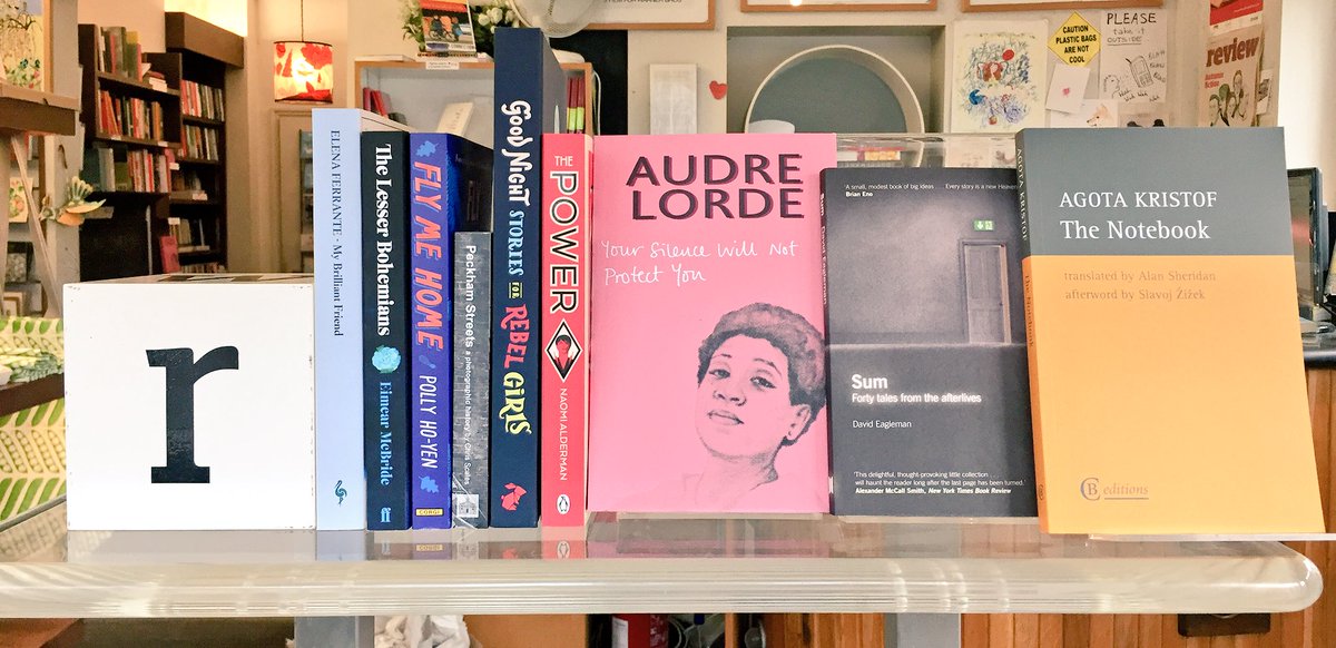 Our top 10 bestsellers for the year! 

1)The Notebook
2)Sum
3)Your Silence Will Not Protect You
4)The Power
5)Goodnight Stories for Rebel Girls
6)Peckham Streets
7)Fly Me Home
8)The Lesser Bohemians
9)The Sellout (not pictured because we've sold out)
10)My Brilliant Friend