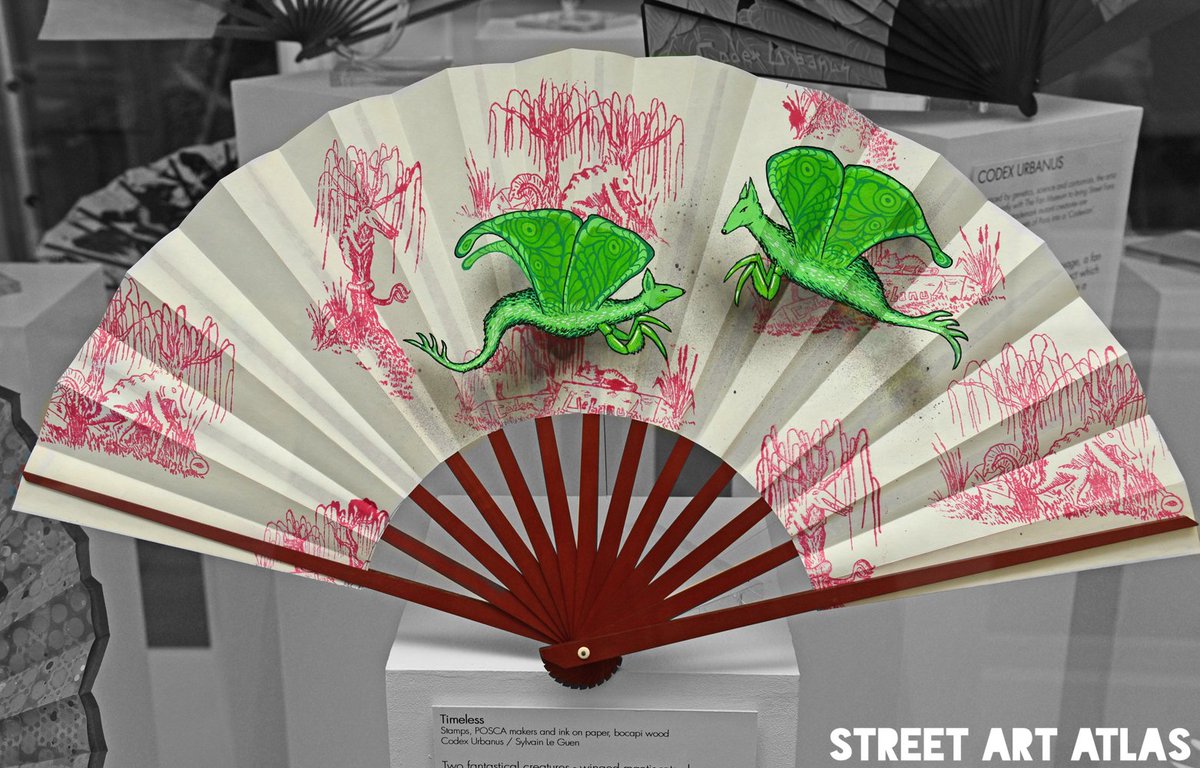 StreetArtAtlas's tweet image. BLOG bit.ly/StreetFans  @TheFanMuseum #StreetFans Crafted by #FanMaker #SylvainLeGuen Last day to check out the display of #StreetArt inspired #fans. #TheFanMuseum #UrbanArt #FanArt #GreenwichMuseum #LouisMasai #Jonesy #Mosko #CodexUrbanus