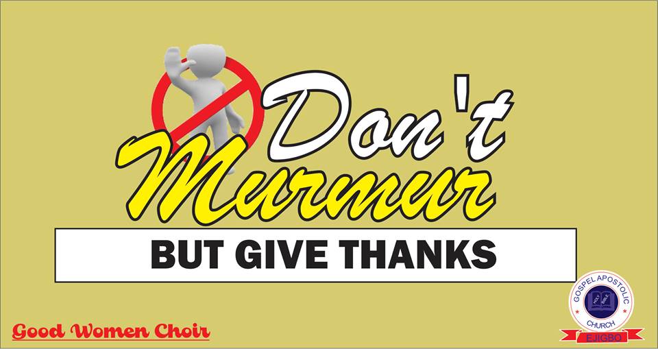 gacejigbo's tweet image. A special rendition by the Good Women Choir titled "Don't murmur but Give Thanks".
#GoodWomenChoir🎤 🎤 🎤🎤 🎤
#LastSundayService🎵 🎵 🎵 🎵
#Gac_EjigboService
