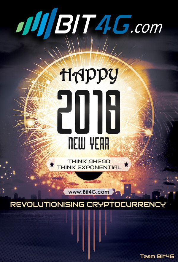 Bit4G's tweet image. Happy New Year from Team Bit4G 
#Bit4G