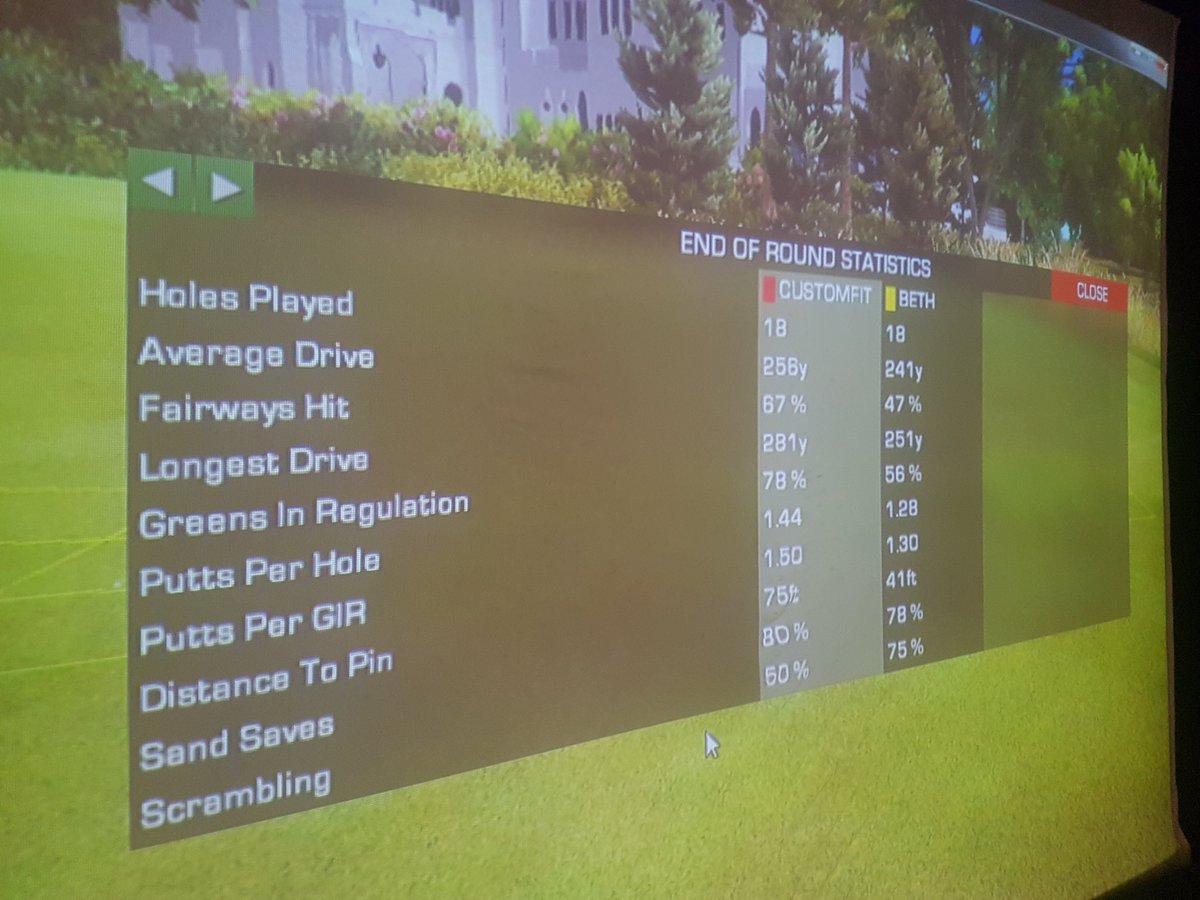 Love the new software in the studio @FleetwoodGC #perfectgolf @bcgarton an honourable draw after you giving a shot back to course 😂