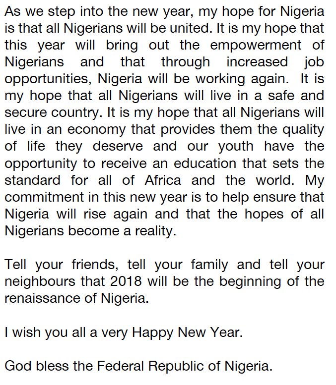 atiku's tweet photo. I wish you all a very happy new year. https://t.co/flxRh8BW86
