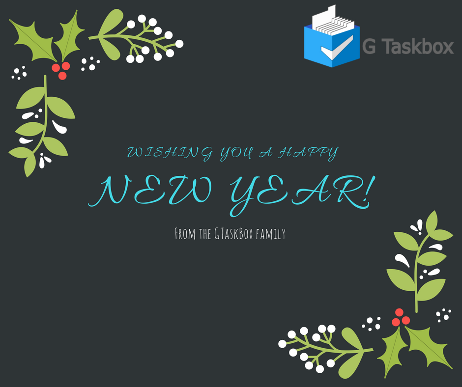 gtaskbox's tweet photo. GTaskBox wishes everyone a Happy New Year!
Have a great year ahead.
#happynewyear #happynewyear2018 #business #planning #gtaskbox #taskmanagement #todolist #collaboration #leadership #teamwork https://t.co/9tC7SsYPZ2