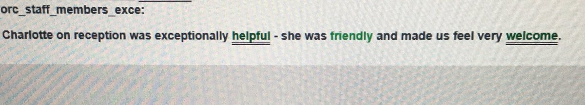 Well done Charlotte, we love our Clarabridge name mentions! #wowingourguests#greatwarriorwall#exceptional <a href="/SouthWestAreaPI/">South West Area</a> @Wheelelu