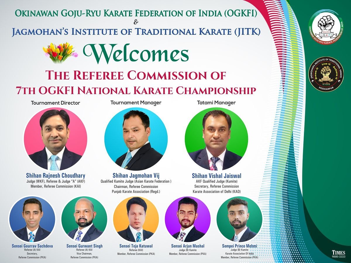 senseijagmohan's tweet photo. Referee Commission Of Seventh OGKFI National Karate Championship at Punjab (India)
#Karate #NationalKarate #JITK #Hoshiarpur. https://t.co/a02coO7HAT