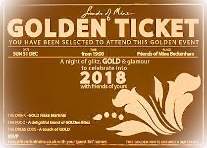 FriendsofMine1's tweet image. dont forget friends ..dresscode this evening is #atouchofgold 🥂#happynewyear #2018onitsway 🎉💥💥💥 bit.ly/2zTIOC6