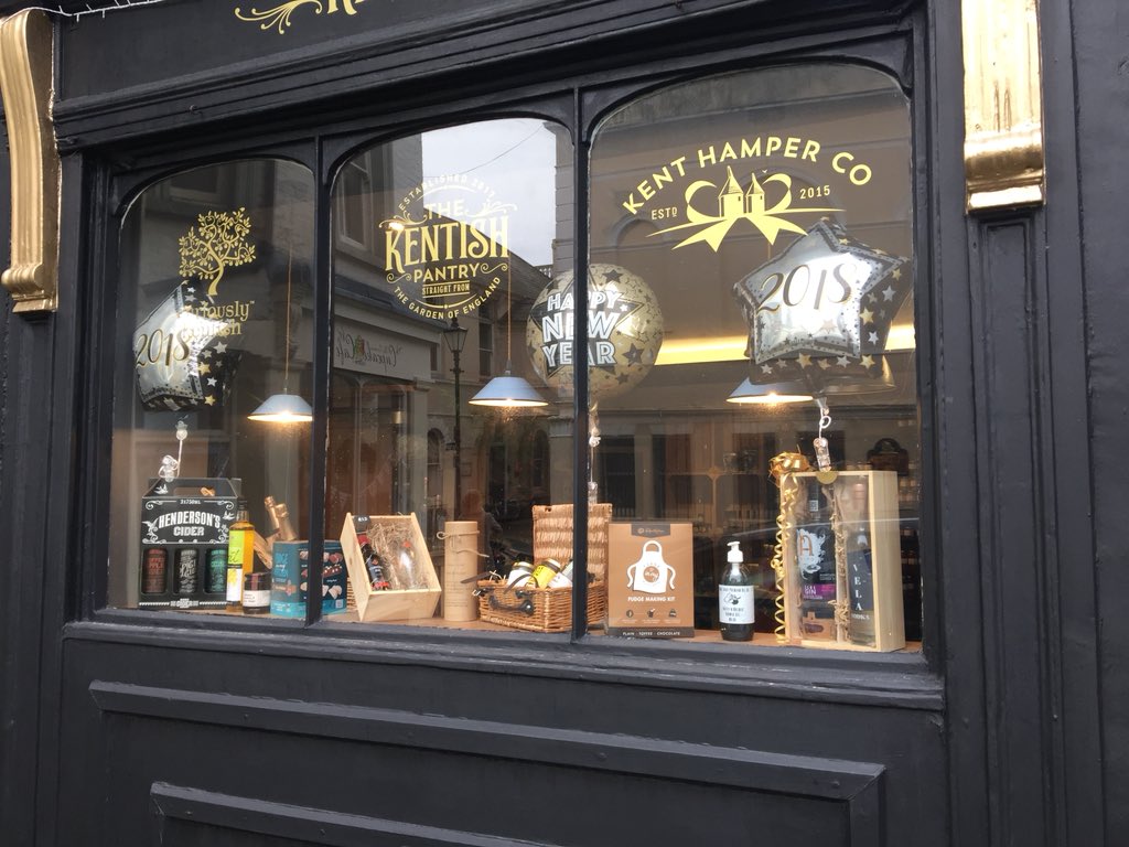 Kentish_pantry's tweet photo. Getting all HAPPY NEW YEAR at the Kentish pantry.  We are open today until 3pm.  Serving food, tea and coffee and selling lots of beautiful Kent products. #shoplocal https://t.co/elkMnL3YJb