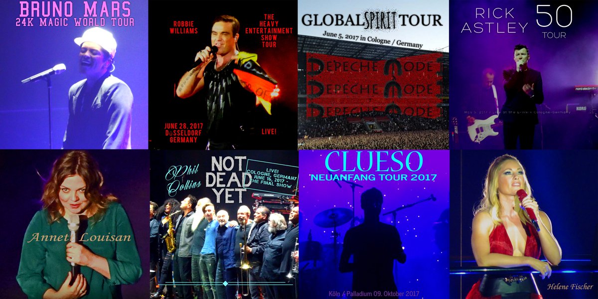 mjupdatebyharry's tweet photo. #BestOf2017: My concert highlights of the year 2017:
#ConcertJunkie #Concert #ConcertFlashback #Concerts #Jahresrueckblick #Review2017 #ConcertReview
1. #BrunoMars 2. #RobbieWilliams 3. #DepecheMode 4. #RickAstley 5. #AnnettLouisan 6. #PhilCollins 7. #Clueso 8. #HeleneFischer https://t.co/Ink99juEZX