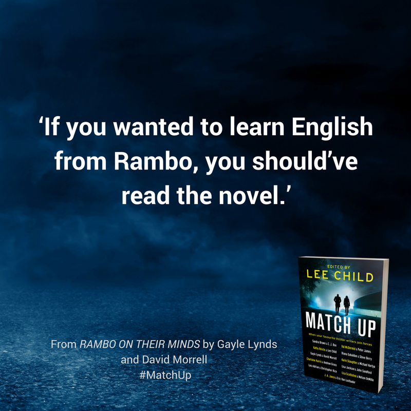 TheCrimeVault's tweet photo. Out now in paperback, the superb #RamboOnTheirMinds by @gaylelynds and @_DavidMorrell in #MatchUp, edited by @LeeChildReacher #12DaysofMatchUp https://t.co/1138FyLIhC