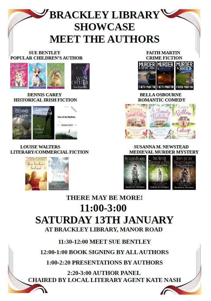 BracLibSupport's tweet image. We have some great authors visiting us on Saturday 13th January! It&apos;s free and open to everyone. Come along and support the library.