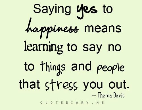 AngieDWrites's tweet photo. "Saying yes to #Happiness means learning to say no to things and people that stress you out." - Thema Davis
#lifequotes #LastDaysof2017 #life #love #lifecoach #qotd https://t.co/wa45zw4thd