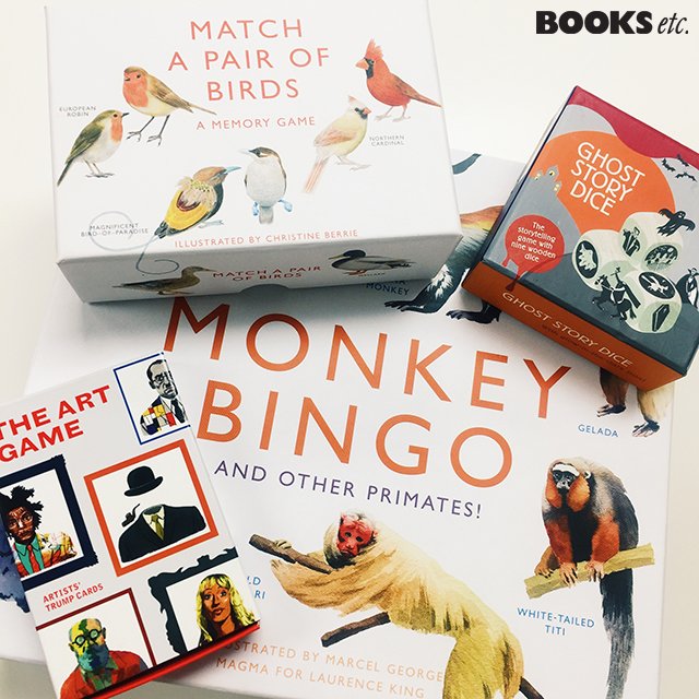 BOOKSetc_online's tweet photo. RT & follow us and you could #win this fab set of games. Go to our blog for more info: https://t.co/KK2LMZrOdz #MonkeyBingo #Art #GhostStories #Matchingpairs https://t.co/qf9Cs1uYGx