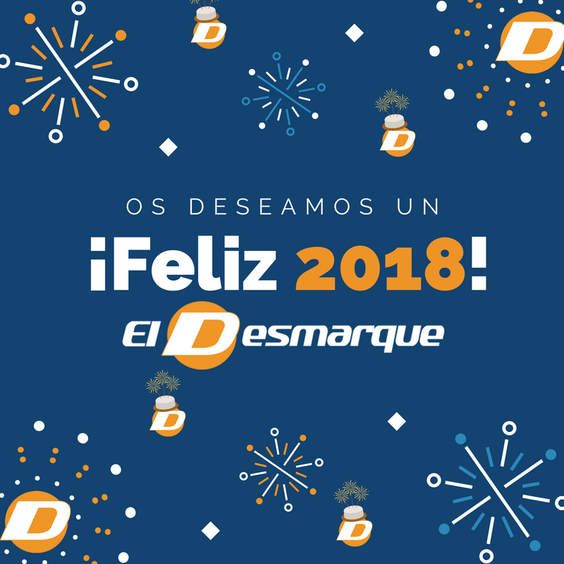 😊 ElDesmarque os desea
un Feliz Año Nuevo.
🥂 ¡Brindamos por ti para
que 2⃣0⃣1⃣8⃣ llegue
cargado de salud, felicidad
y buenas noticias!