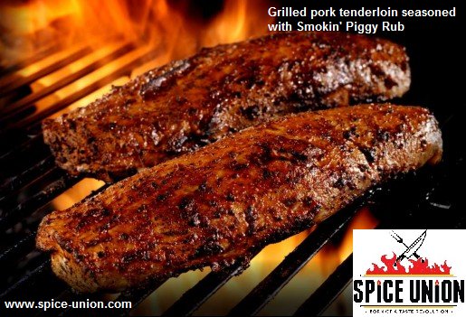 Savory and tender with an end kick from cayenne.  Simple grilled pork tenderloin- easy and delicious.
#recipe @ bit.ly/2meCXDS
#Buy the #spice @ #Walmart.com #Amazon #BestBuy.com & Spice-Union.com
#pork #Spicy #grill #WEBER #bbqsuccess #mancandy #craftbeer #NYE