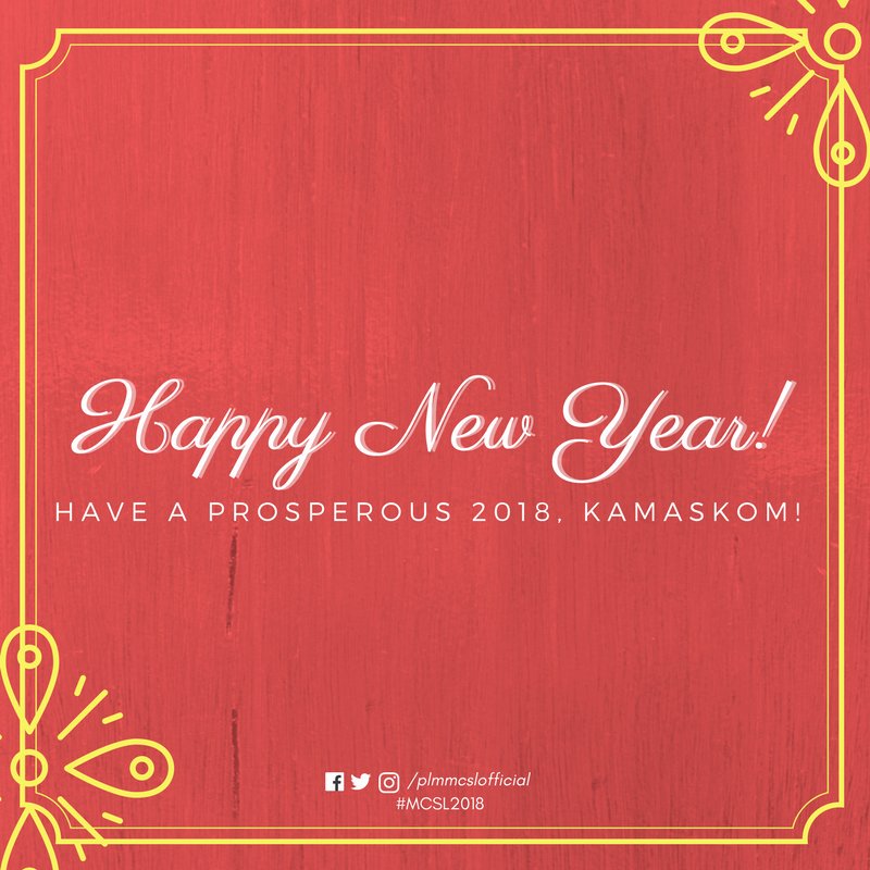 plmmcslofficial's tweet photo. Happy New Year, Kamaskom!

#MCSL2018 https://t.co/k8df9ejbJT