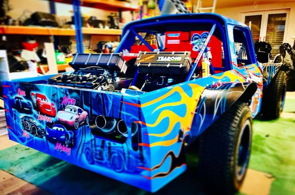 nasaautograss1's tweet photo. WOW! We will leave 2017 on a high, here is Guy Thomas’ Cars/Hot Wheels inspired mini pick up! 
Guy had a great first year in the 7. We look forward to watching Guy in the Super Saloons in 2018! Im sure he won’t disappoint #DaddyG #Autograss #Motorsport https://t.co/9bZcrscdZ3