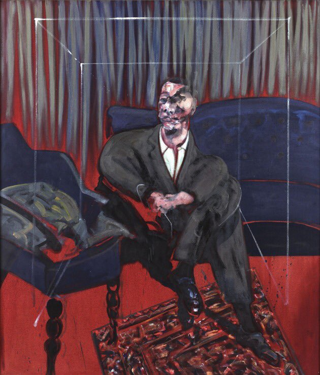 O Xrhsths 映画 デヴィッド リンチ アートライフ Sto Twitter フランシス ベーコン Francis Bacon アイルランド生まれのイギリス人画家 赤い部屋 スーツを着た男の肖像 特に叫ぶ顔をテーマとした強烈なベーコンの絵画作品は ツイン ピークス のキーと