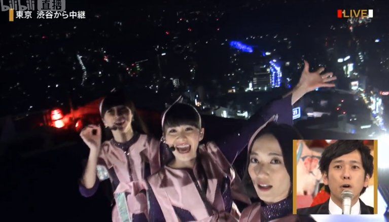 Transitions Smile Again Kouhaku 17 Perfume Is Performing On Top Of A Shibuya Building Heliport Nino Isn T It Cold Out There A Chan It S Freezing 紅白歌合戦17 T Co Qjbycmk5ro