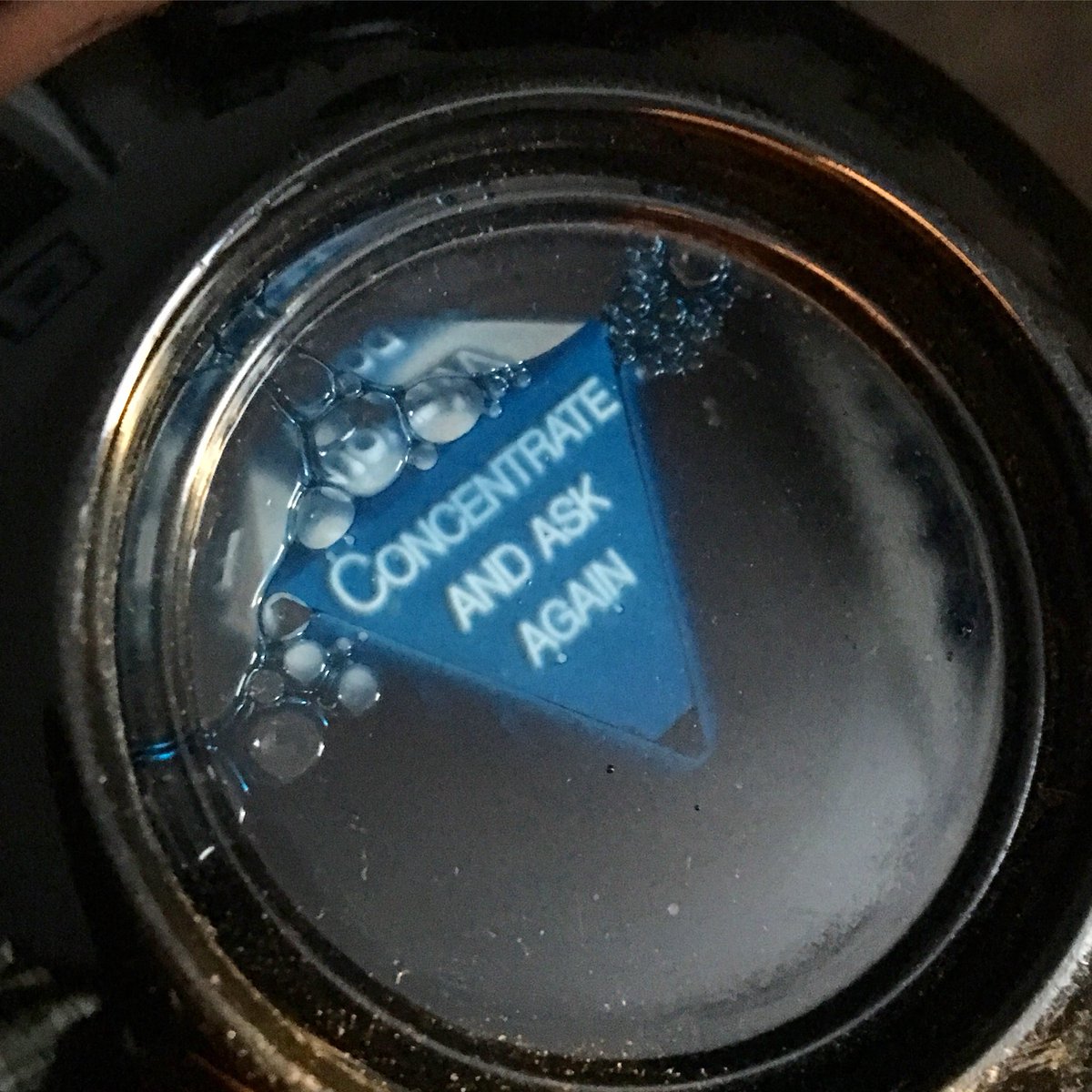 PhotogChris's tweet image. The #newyear is officially around the corner. Let’s ask the ol’ #MagicEightBall how #2018 will go...hmmm. I got a bad feeling about this. | 🎉🎱🍾 #predictions #nye2017 #happynewyear #silly