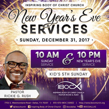 rickiegrush's tweet photo. God has not given you a spirit of fear, but of power, love, and a sound mind. Bring in the New Year the right way. Join us today at 10 am AND 10 pm! We’re Making a Difference (M.A.D.) @ibocchurch! https://t.co/Dp3tsXfq5N