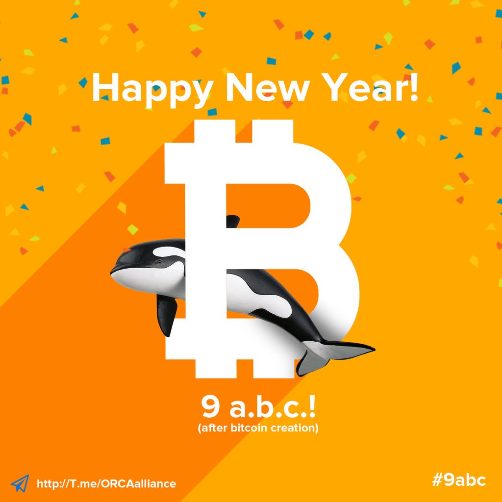 SleepyforAges's tweet photo. Happy New Year! #9abc #bitcoin #btc #crypto #orcaalliance #HappyNewYear2018 #orca https://t.co/QMvMIvPJ0E