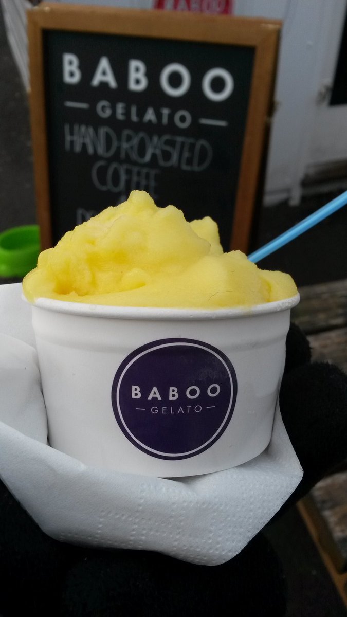 CazR1chards's tweet photo. Delicious #NewYearsEve treat @BabooGelato famous #zingy #zesty #fruity fabulicious #flubuster sorbet. #justthejob #needthevits #sunshineinasorbet 💛 💛 💛 https://t.co/x4FuYZAbMt