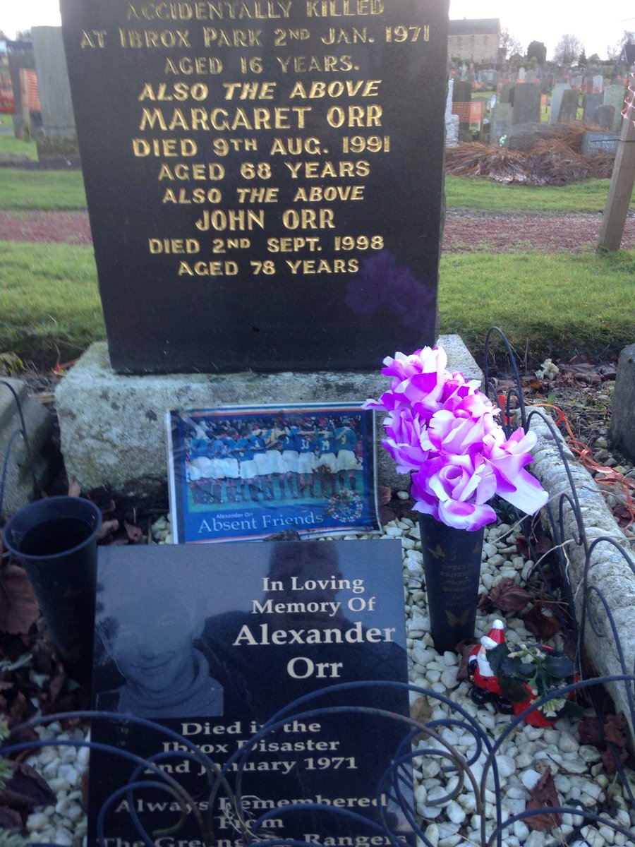To the scumbags that mock the Ibrox Disaster,this is a young lad who I didn't know,I just occasionally visit and tidy his grave,he was only 16 and he was one of the 66.
I wish they would educate themselves,this boy and others never made it home.