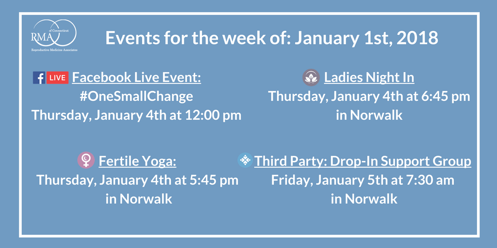 illumefertility's tweet photo. Ring in the #NewYear with some #RMACT events! #FBLive #FertileYoga #LadiesNightIn #SupportGroup https://t.co/4SspfsfnnQ