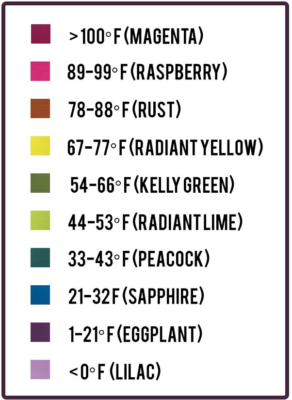 LionBrandYarn's tweet photo. New year, new temperature blanket! Get ready to start a new colorful afghan in 2018 > https://t.co/1Vcn8FDGLn 🌈 #TemperatureBlanket #Wweatherghan #Knit #Crochet https://t.co/p7WFh27Ei4