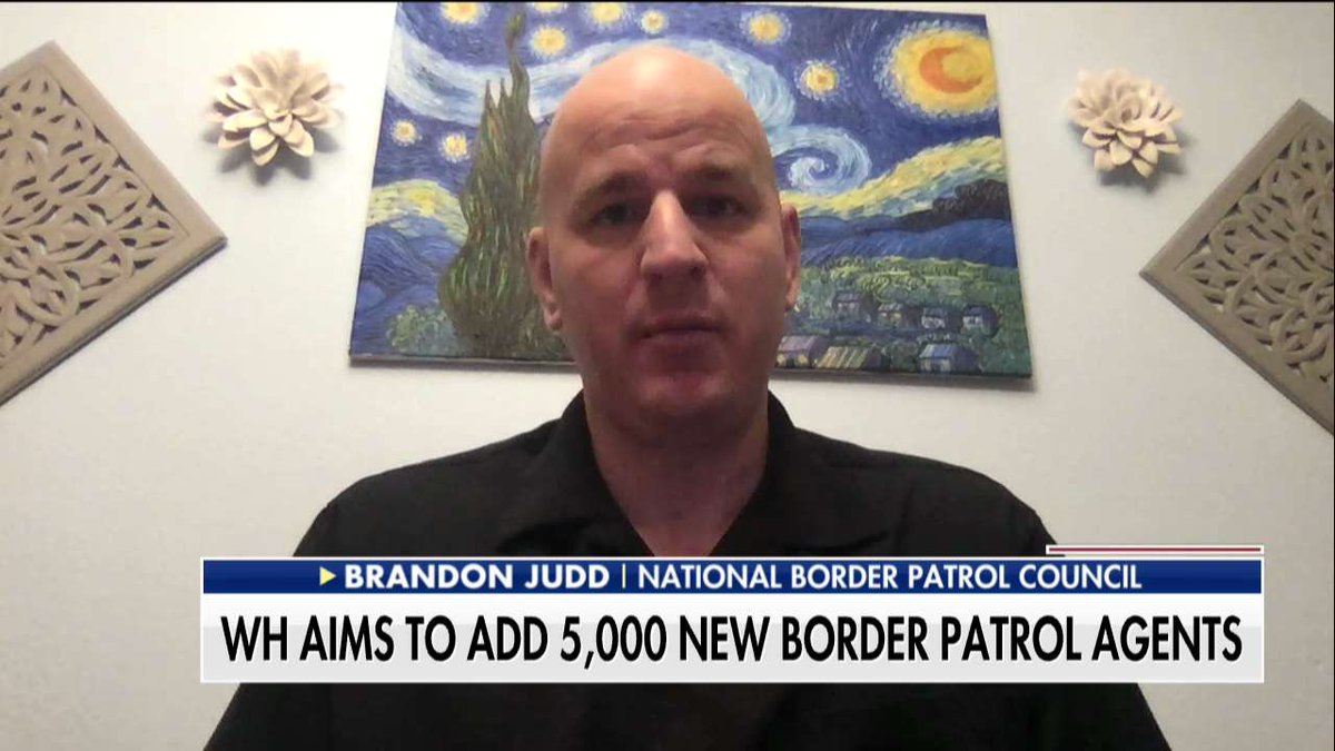 FoxNews's tweet image. Brandon Judd: "I've been a border patrol agent for 20 years... We've never had a president who has put immigration on the forefront like this president has."